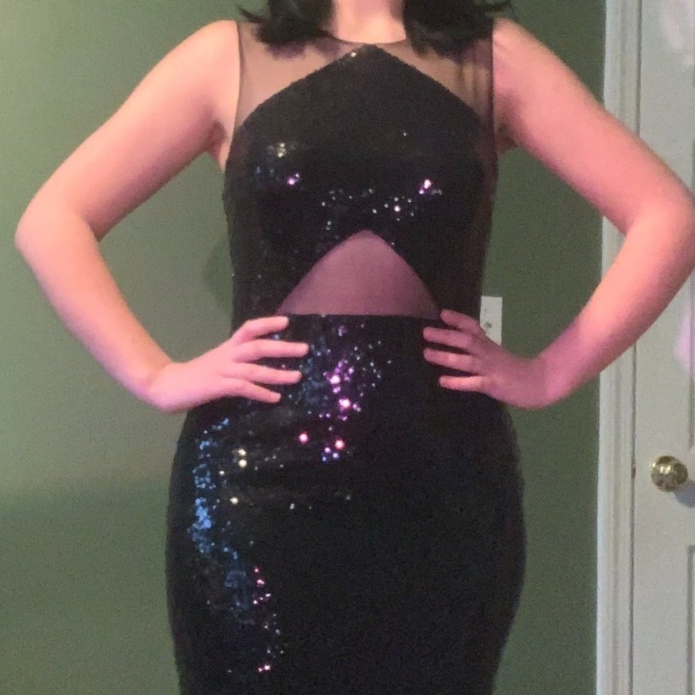 Black Sequin Prom/Evening Gown size US 6/8